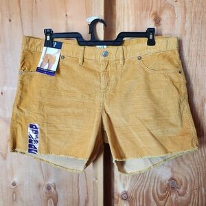 Yellow Corduroy Shorts